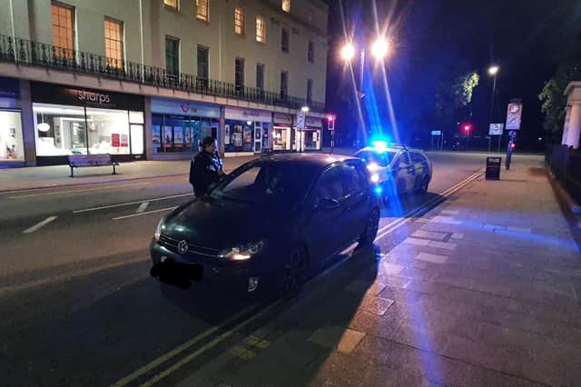 The Leamington Safer Neighbourhood Team caught many motorists breaking the late as part of their traffic operation in the town centre and surrounding areas. Photo by Leamington Safer Neighbourhood Team.
