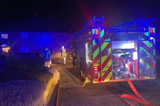 Rugby's fire fighters rushed to the home. Photo credit: Warwickshire Fire and Rescue Service.