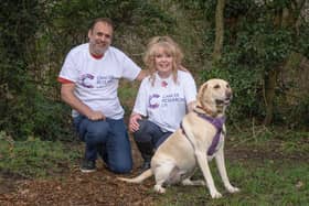 Neil Hubbard and Tracey Cox with Fizz.
