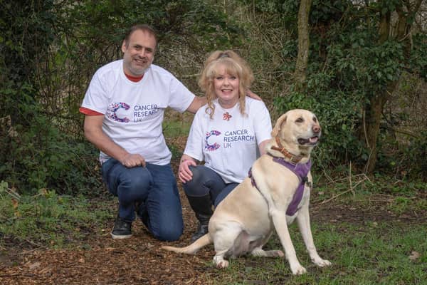 Neil Hubbard and Tracey Cox with Fizz.