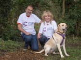 Neil Hubbard and Tracey Cox with Fizz.
