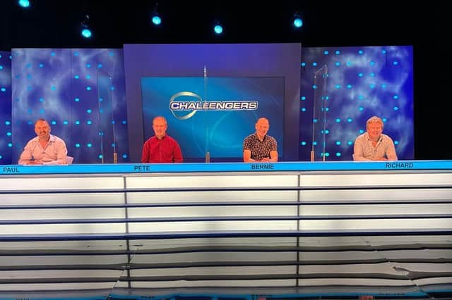 The Barron Healy Quartet will be appearing on Eggheads. Photo taken by a member of the Production Team - 12 Yard Productions.