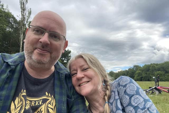 Andy Griffiths with his wife Sandy. Photo supplied