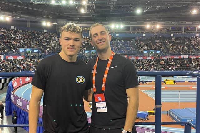 Ed Faulds and coach James Wright