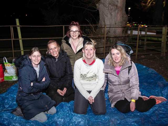 Participants slept outside overnight on Saturday, February 26 at Delpare Abbey to raise awareness of homelessness and funds for Hope Centre, Northampton. Photo: Kirsty Edmonds.