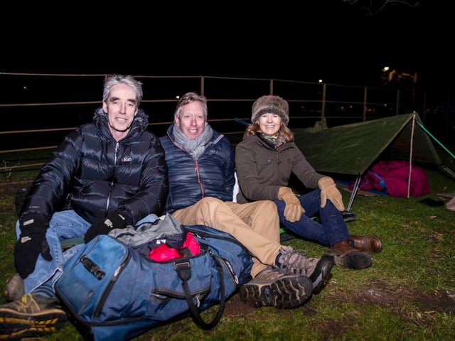 Participants slept outside overnight on Saturday, February 26 at Delpare Abbey to raise awareness of homelessness and funds for Hope Centre, Northampton. Photo: Kirsty Edmonds.