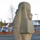 Just outside the main Co-op is a sculpture that celebrates that for one day, the town goes wild for a couple of hours.
