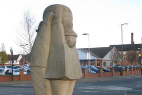 Just outside the main Co-op is a sculpture that celebrates that for one day, the town goes wild for a couple of hours.