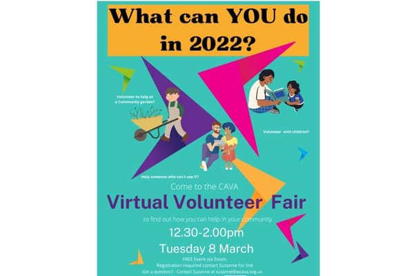 A virtual volunteer fair is being held to help recruit people for charities, community groups and organisations in the Warwick district. Poster supplied