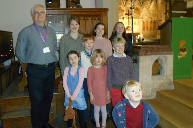 Kerry Beaumont with members of his Young Voices group