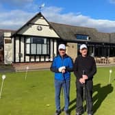 Pat and Bill at Leamington Golf Club. Photo supplied