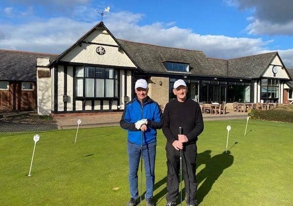 Pat and Bill at Leamington Golf Club. Photo supplied