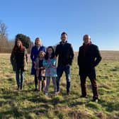 Kelly and son William, Jenny and her two children, Isabelle and Jessie, and husband Adrian, with Matt Western MP.