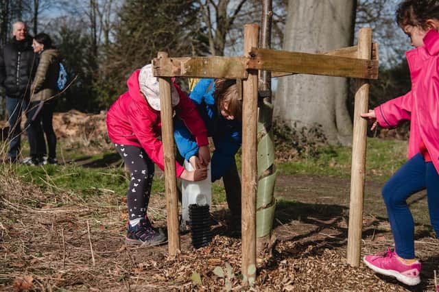 Residents, children, and families also joined the tree planting event. Photo supplied