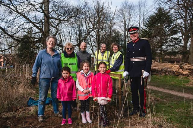 An official tree-planting event, featuring Warwickshire’s Lord Lieutenant as special guest, was led by The Friends of Priory Park group and attended by local residents, children, and families. Photo supplied