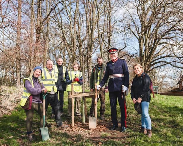 An official tree-planting event, featuring Warwickshire’s Lord Lieutenant as special guest, was led by The Friends of Priory Park group and attended by local residents, children, and families. Photo supplied