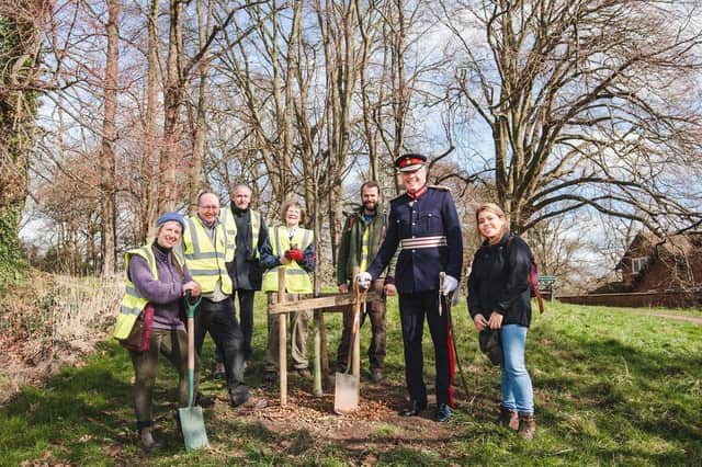 An official tree-planting event, featuring Warwickshire’s Lord Lieutenant as special guest, was led by The Friends of Priory Park group and attended by local residents, children, and families. Photo supplied
