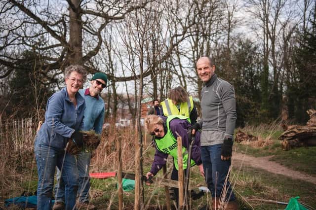 An official tree-planting event was led by The Friends of Priory Park group and attended by local residents, children, and families. Photo supplied
