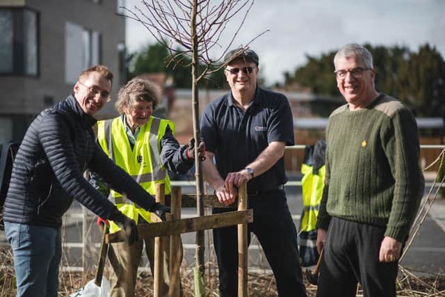 An official tree-planting event was led by The Friends of Priory Park group and attended by local residents, children, and families. Photo supplied