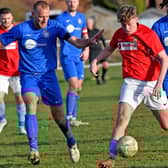 Caine Elliott scored both Rugby's goals against Desborough  (Picture by Martin Pulley)