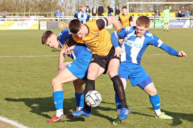 Jack Edwards scored for Brakes against Chester PICTURES BY SALLY ELLIS