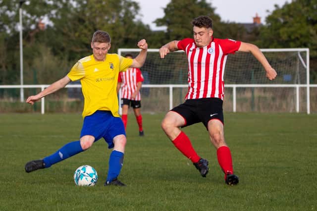 Captain for the day, Ricky Barby scored on his 50th appearance for Southam United on Saturday (file picture by Rhian Tilley)