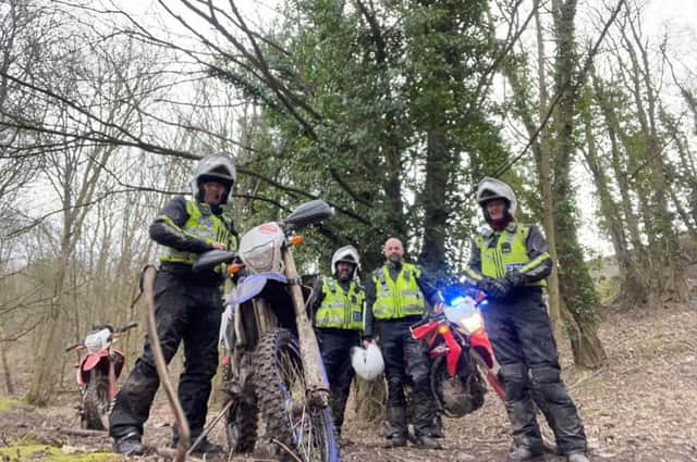 Anti-social motorbike riders in two different locations were the target of police at the weekend.