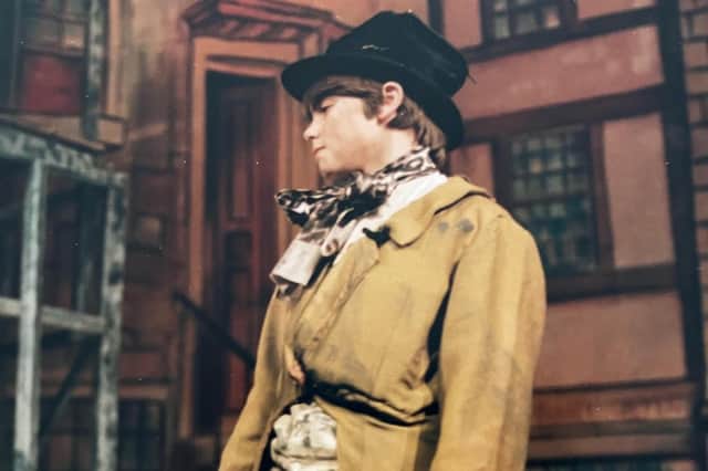 Daniel Brocklebank  as The Artful Dodger in Spa Theatre Junior’s 1992 production of Oliver!