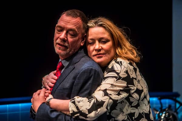 Adam Woodyatt and Laurie Brett as Tom and Kellie Bryce