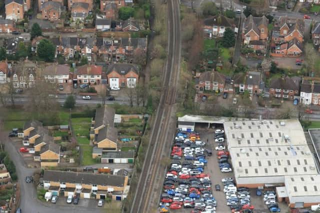 Aerial view of the Rugby Road railway bridge in Leamington. Credit: Network Rail.