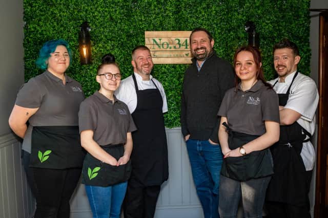 The team at No. 34 Garden and Grill which opened to the public on March 3 at the former Racehorse pub in Stratford Road