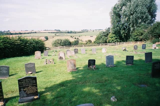 The graveyard at Holy Trinity, Churchover... last resting place of ‘Uncle’ George, the cow pat king.