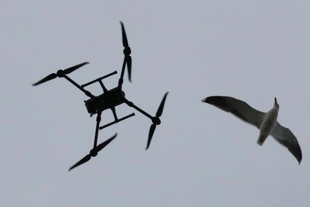 Drones are being used as officers investigate an 'alleged stabbing' in Chapel Road, Worthing. Photo: Eddie Mitchell