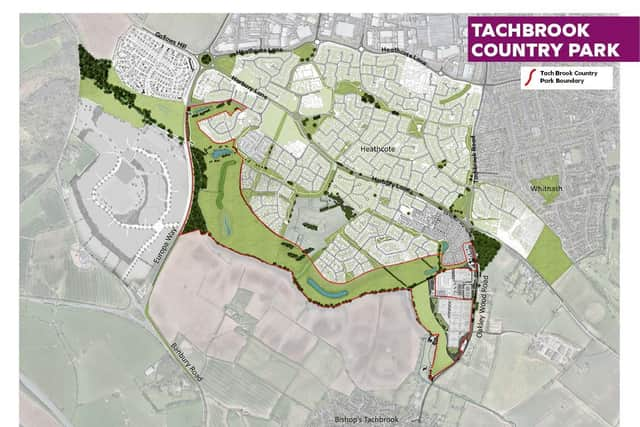 Map of the planned Tachbrook County Park