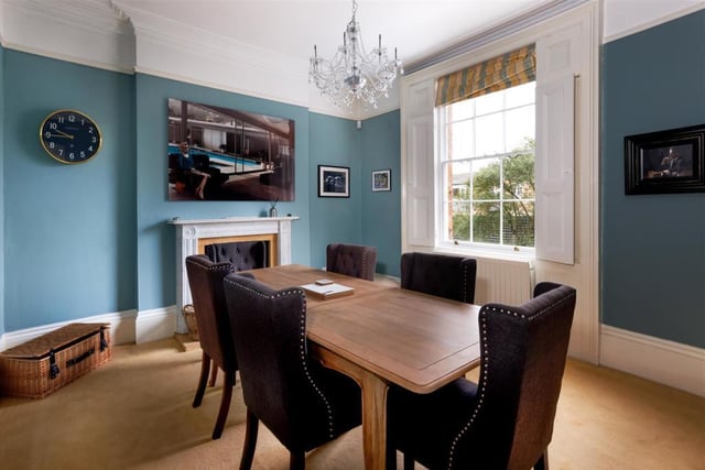 The dining room on the ground floor of the property