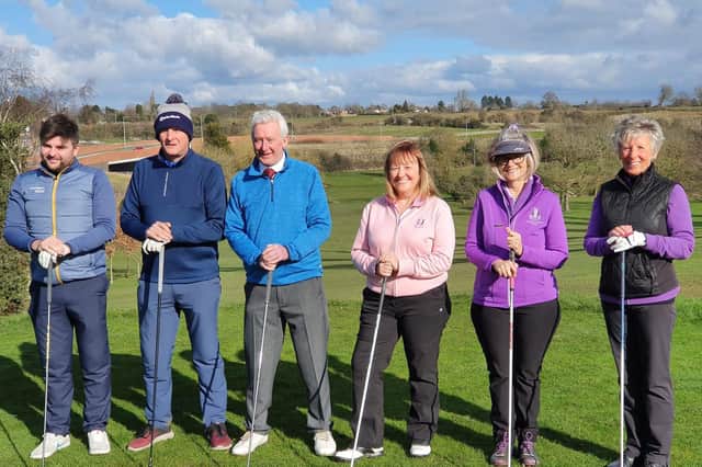 Captains Drive-In Rugby Golf Club (from left) Dale Marson, Julian Webster, Steve Hamp, Marie Ward, Deb Harrad and Sue Tura