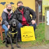Peter and Claire McCrone with their new dog Tia. Photo supplied