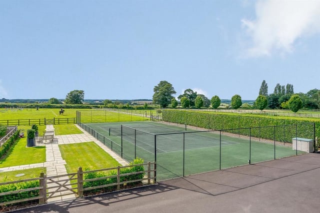 There are also tennis courts at the property