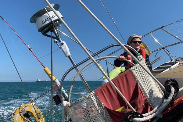 Marie Riley during training for the race. Photo supplied