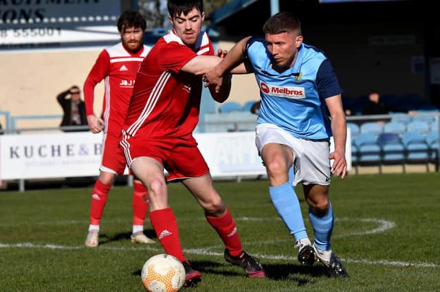 David Kolodynski scored a great opening goal against Godmanchester PICTURES BY MARTIN PULLEY