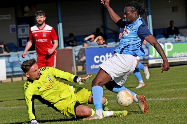 Edwin Ahenkorah scored Valley's second in their win over Godmanchester at the weekend