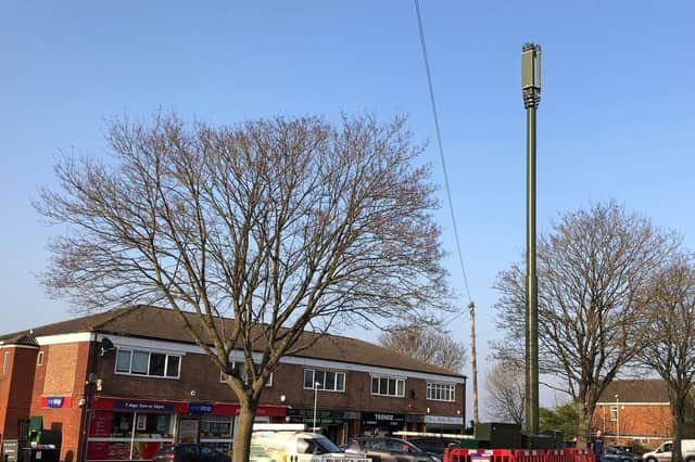 People living in the Stockingford area of Nuneaton were left shocked yesterday, Thursday, when a huge new 5G mast was put up in their area.