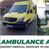 Ambulance Aid’s mission is to deliver medical supplies where they are most urgently needed using ex-NHS ambulances driven by volunteers. Photos supplied