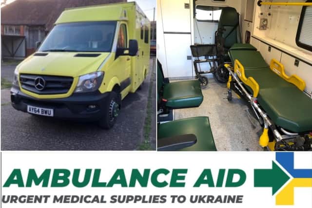 Ambulance Aid’s mission is to deliver medical supplies where they are most urgently needed using ex-NHS ambulances driven by volunteers. Photos supplied