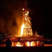 The unique structure will stand for a week before being set alight