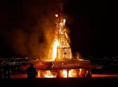 The unique structure will stand for a week before being set alight