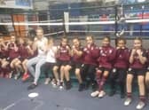 Aston Villa girls at the gym