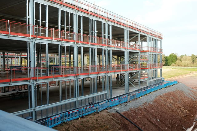 A topping out ceremony was held to celebrate the completion of the building’s steel structure