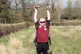 Paddy Doyle lifting the rock
