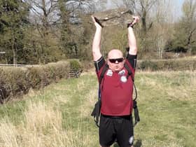 Paddy Doyle lifting the rock